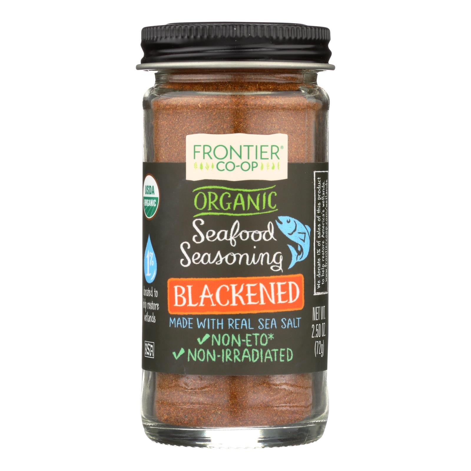 Frontier Herb Seafood Seasoning - Organic - Blackened - 2.5 oz