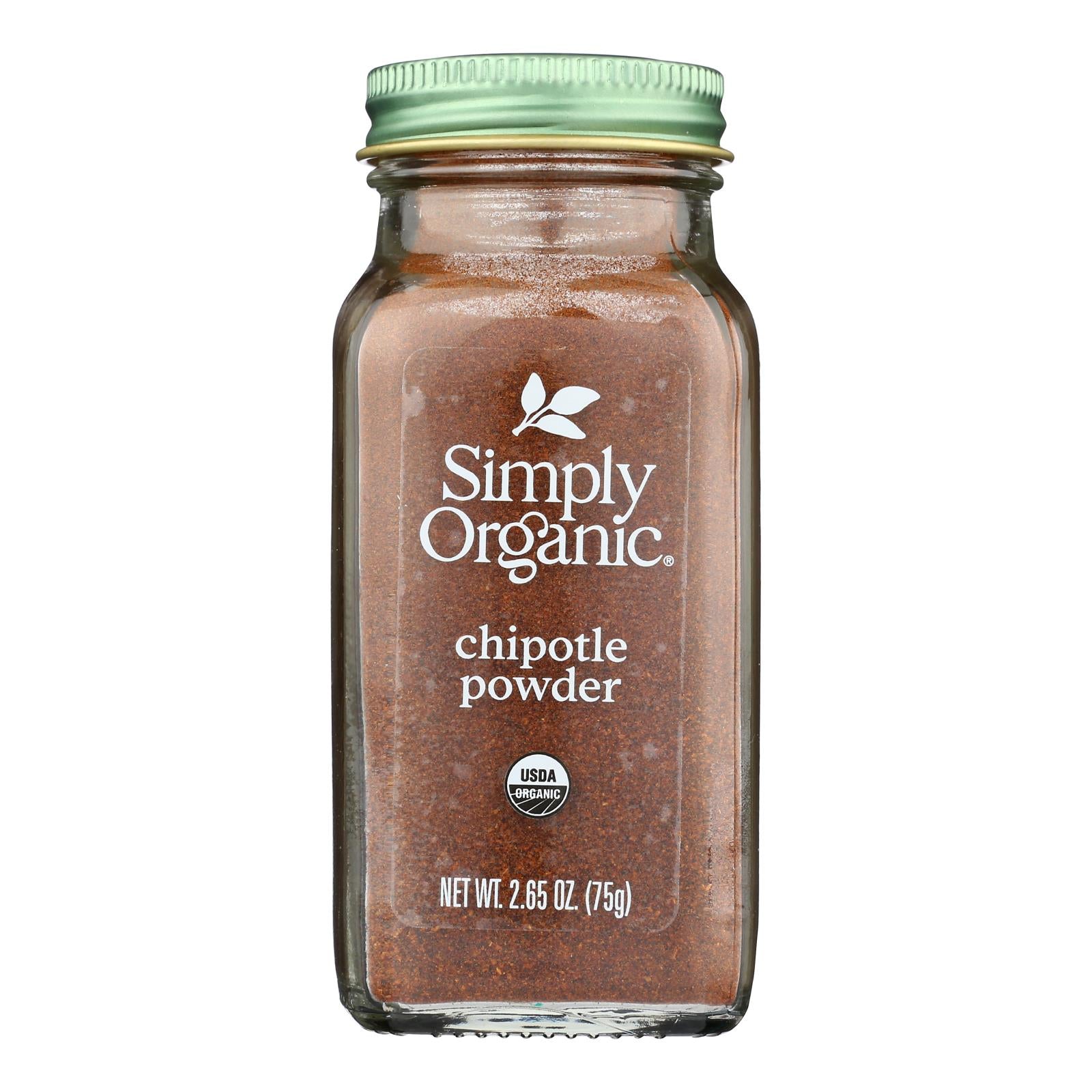 Simply Organic Chipotle Pepper Powder - Case of 6 - 2.65 oz.