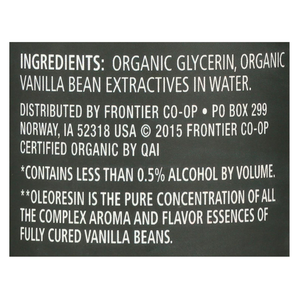 Frontier Herb Vanilla Flavoring - Organic - 4 oz