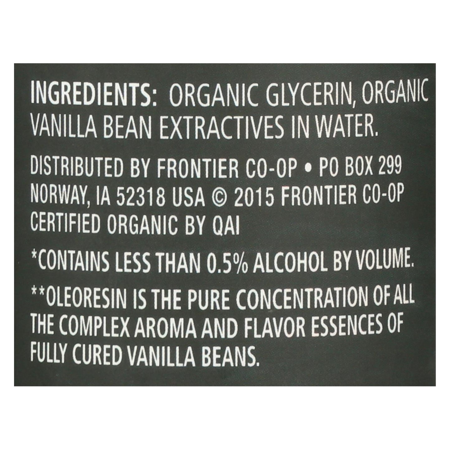 Frontier Herb Vanilla Flavoring - Organic - 4 oz
