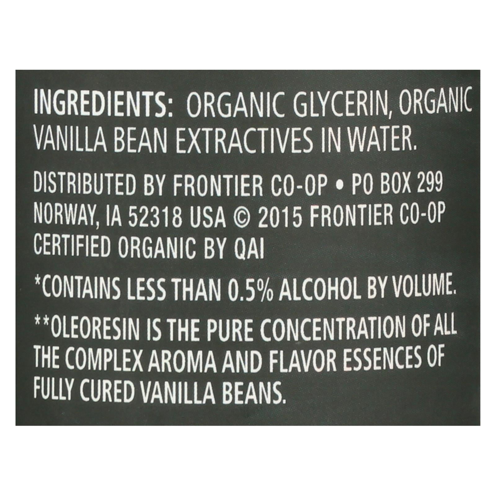 Frontier Herb Vanilla Flavoring - Organic - 4 oz