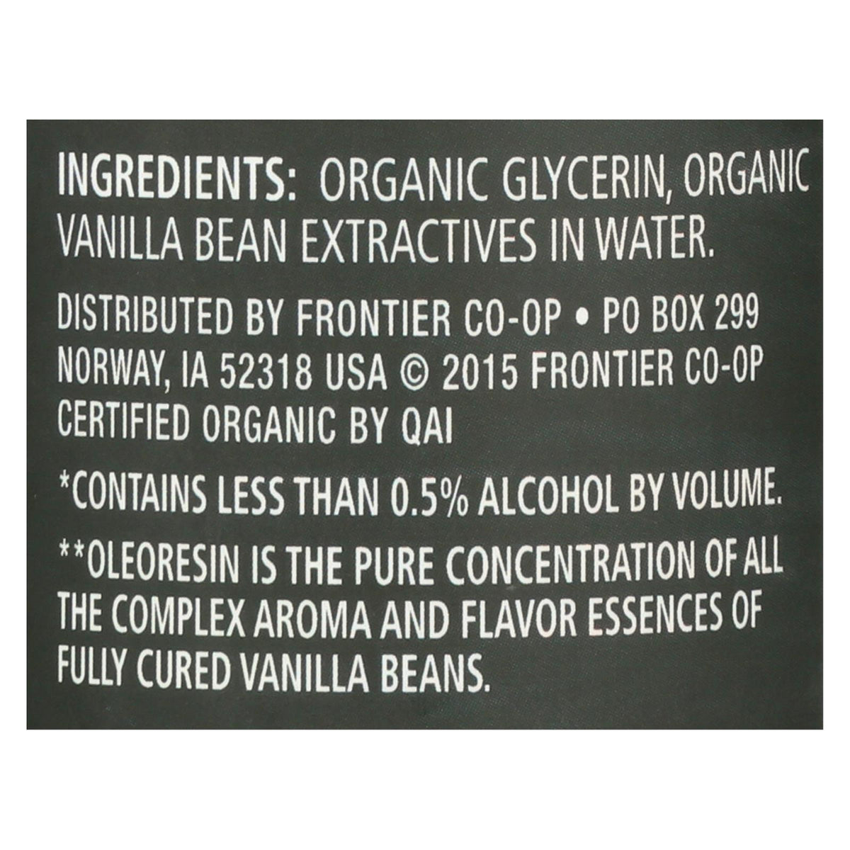 Frontier Herb Vanilla Flavoring - Organic - 4 oz