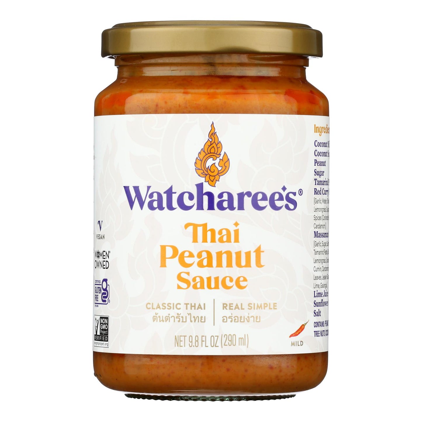 Watcharee's - Sauce Thai Peanut - Case of 6-9.8 FZ