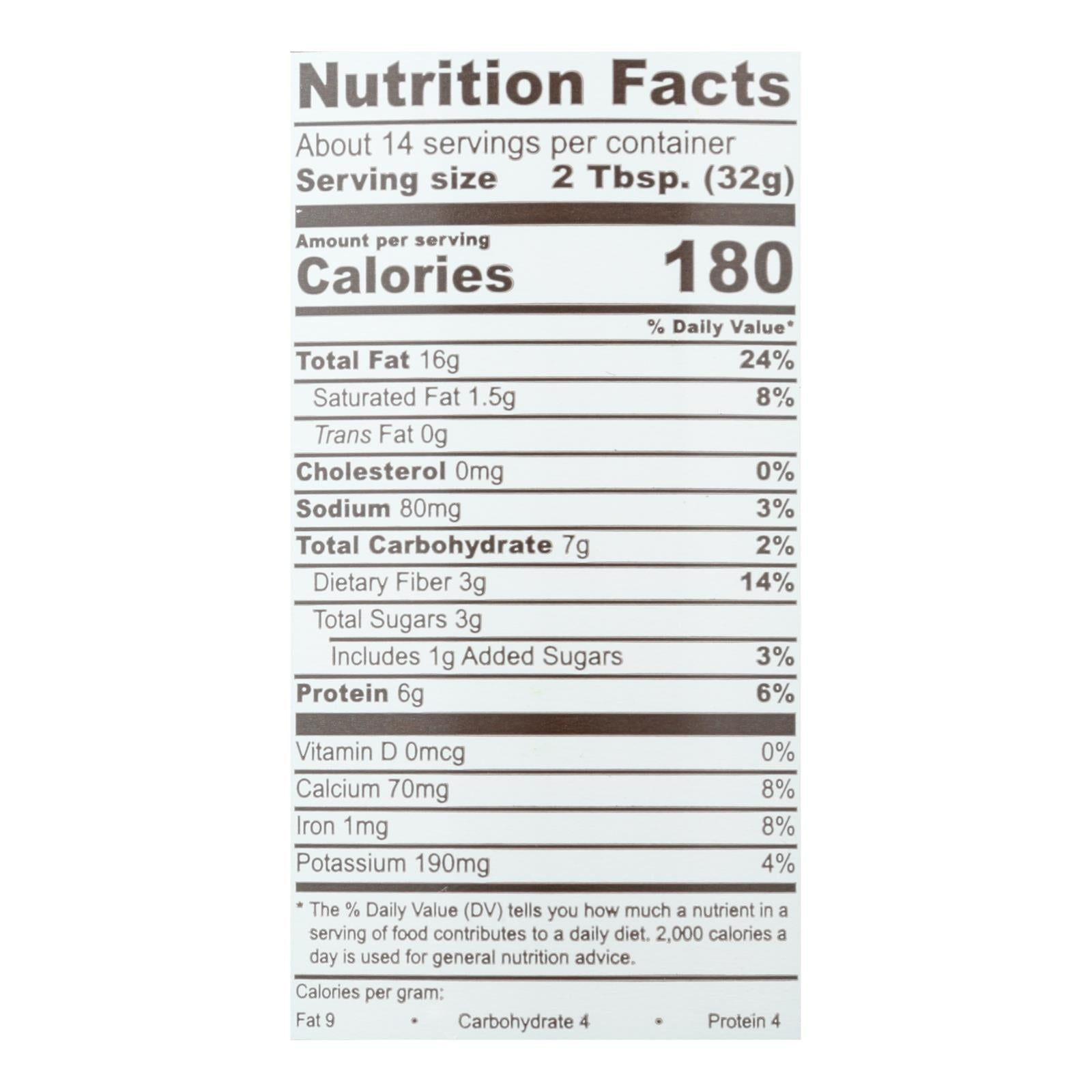 Barney Butter - Almond Butter - Crunchy - Case of 6 - 16 oz.