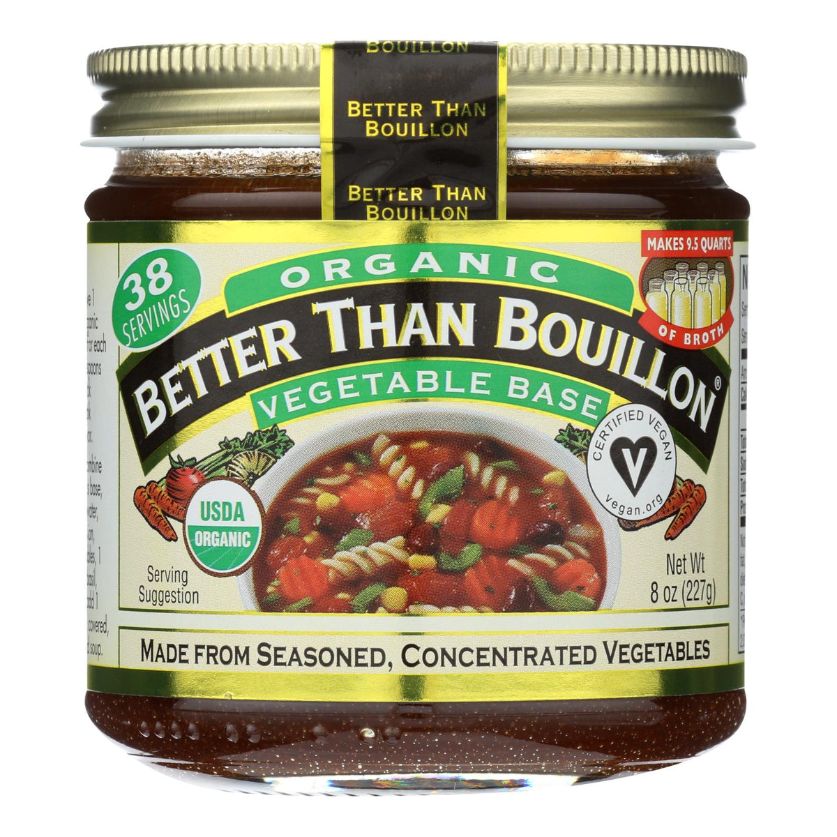 Better Than Bouillon Organic Seasoned - Vegetable Base - Case of 6 - 8 oz.