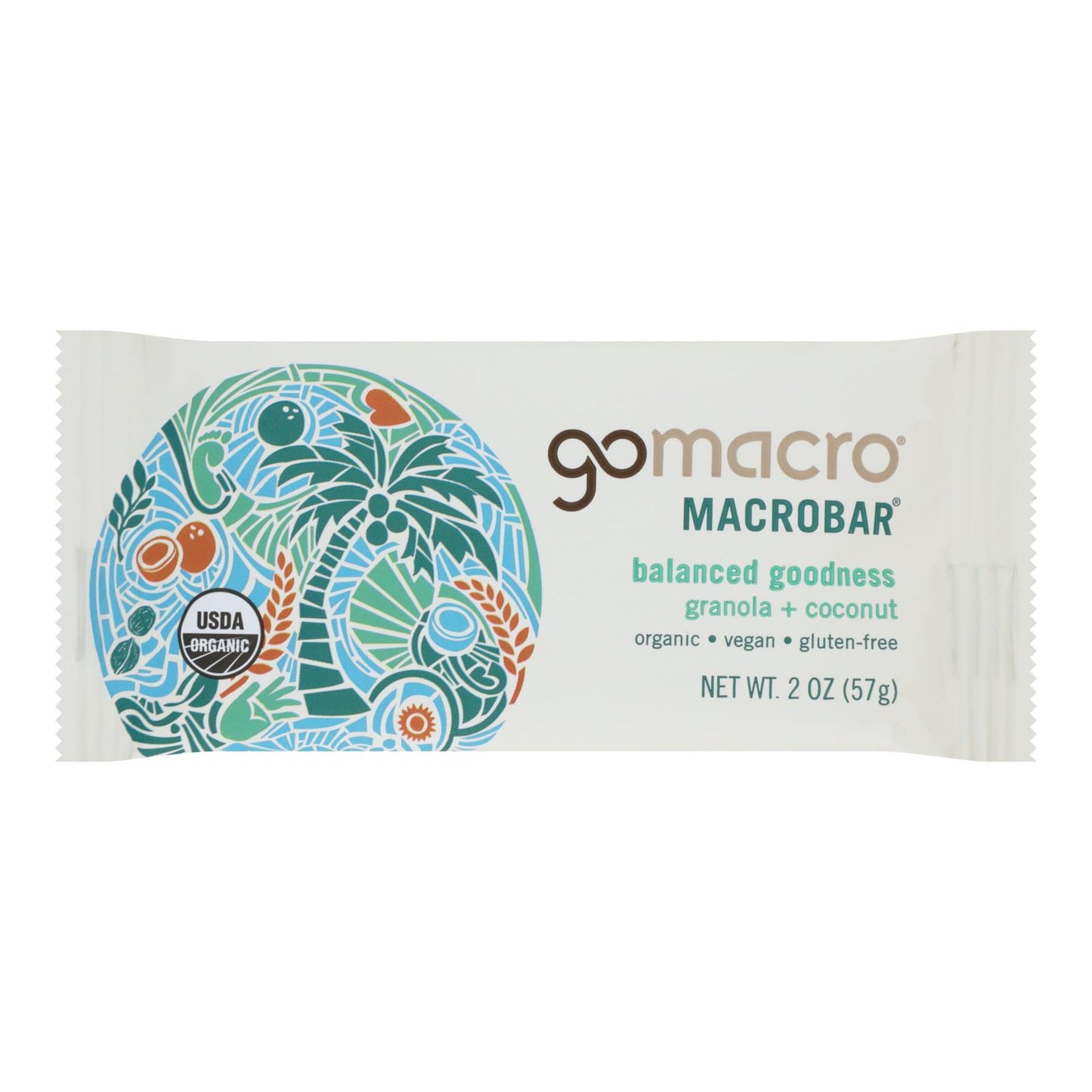 GoMacro Organic Macrobar - Granola with Coconut - 2 oz Bars - Case of 12