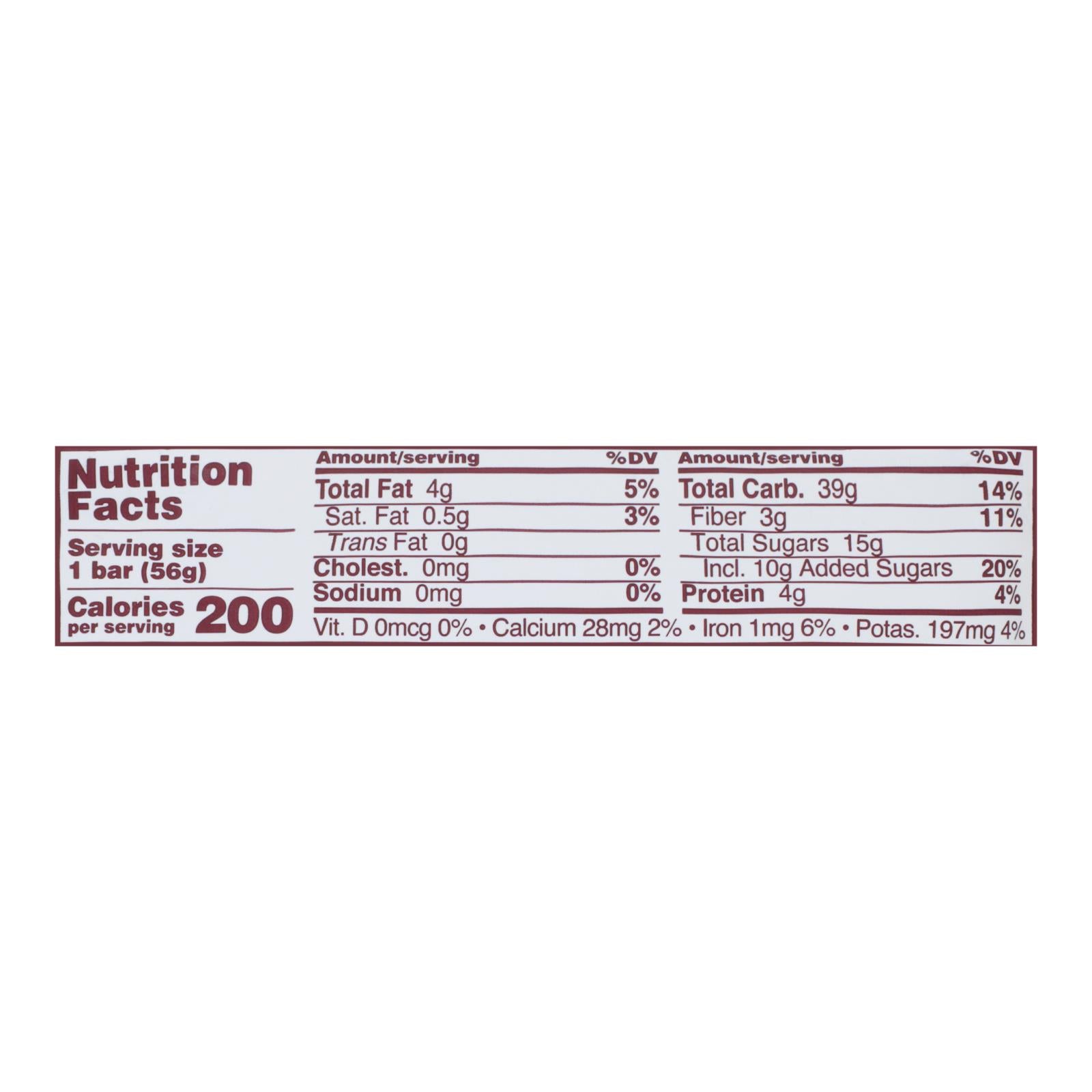 GoMacro Organic Macrobar - Cherries and Berries - 2 oz Bars - Case of 12
