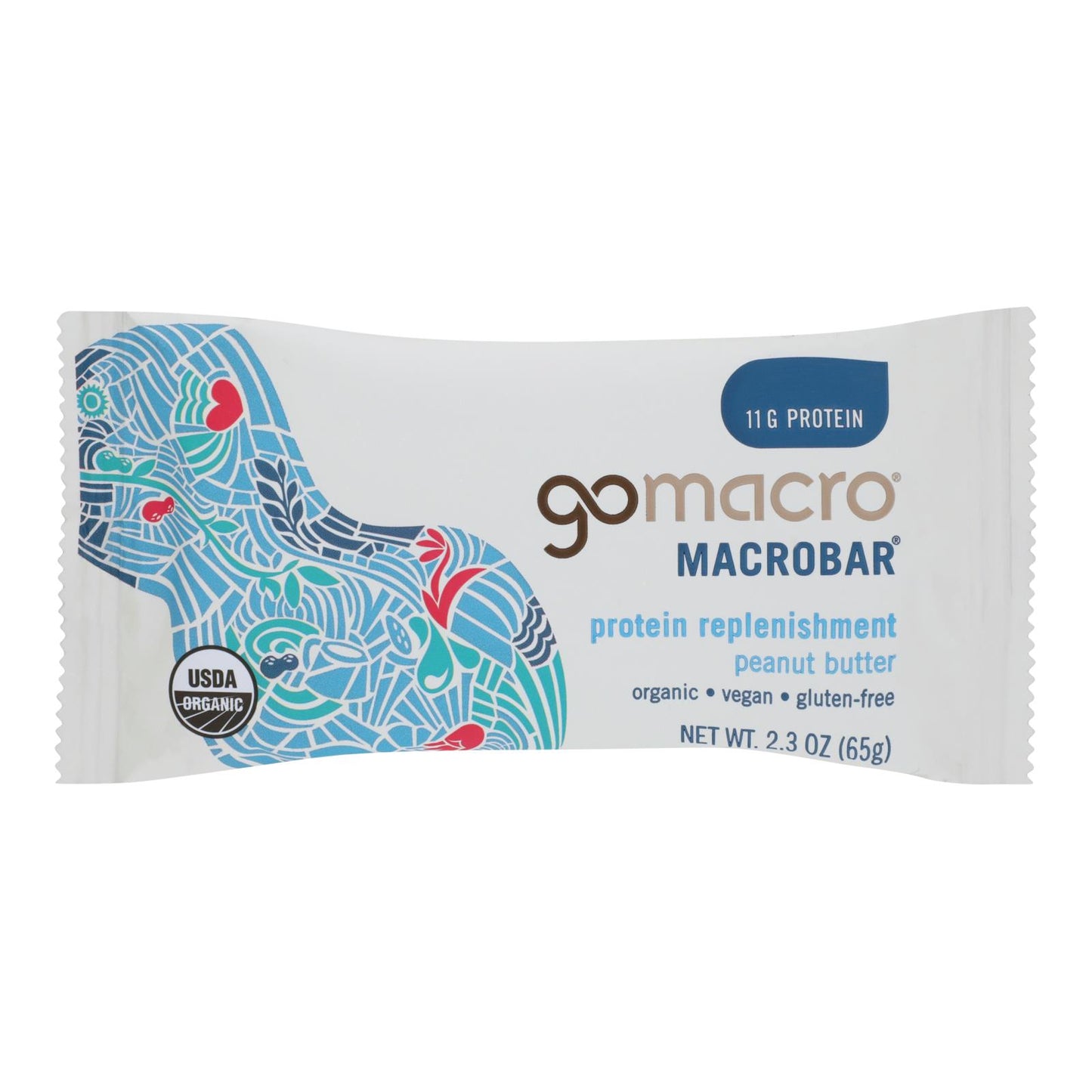 GoMacro Organic Macrobar - Peanut Protein - 2.3 oz Bars - Case of 12