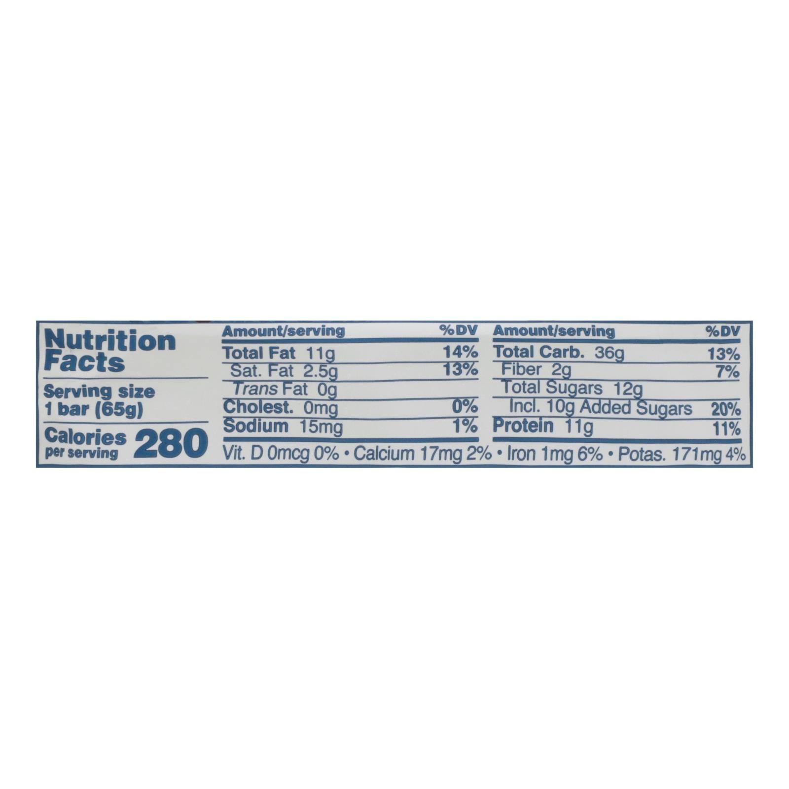 GoMacro Organic Macrobar - Peanut Protein - 2.3 oz Bars - Case of 12