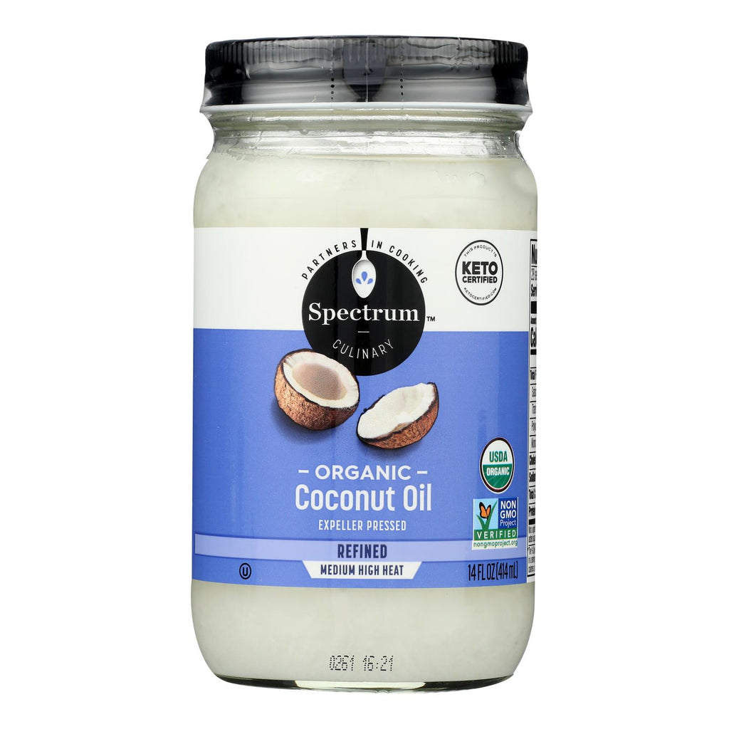Spectrum Naturals Organic Coconut Oil - Refined - Case of 6 - 14 fl oz