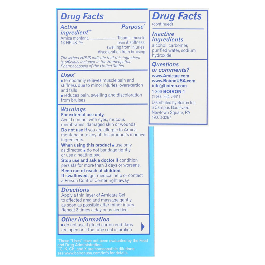 Boiron - Arnicare Gel - Value Size - 4.1 oz