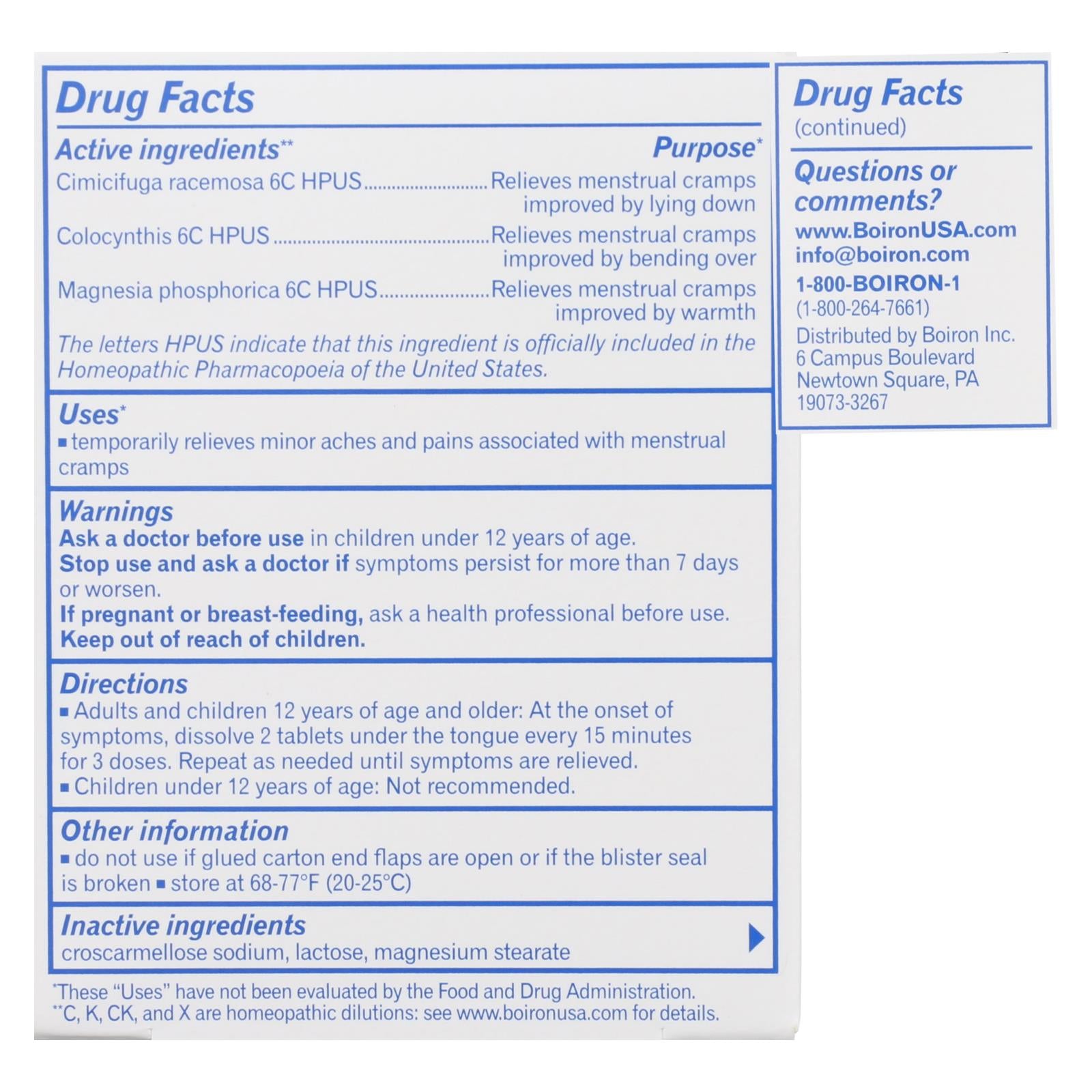 Boiron - Cyclease CRAMP - 60 Tablets