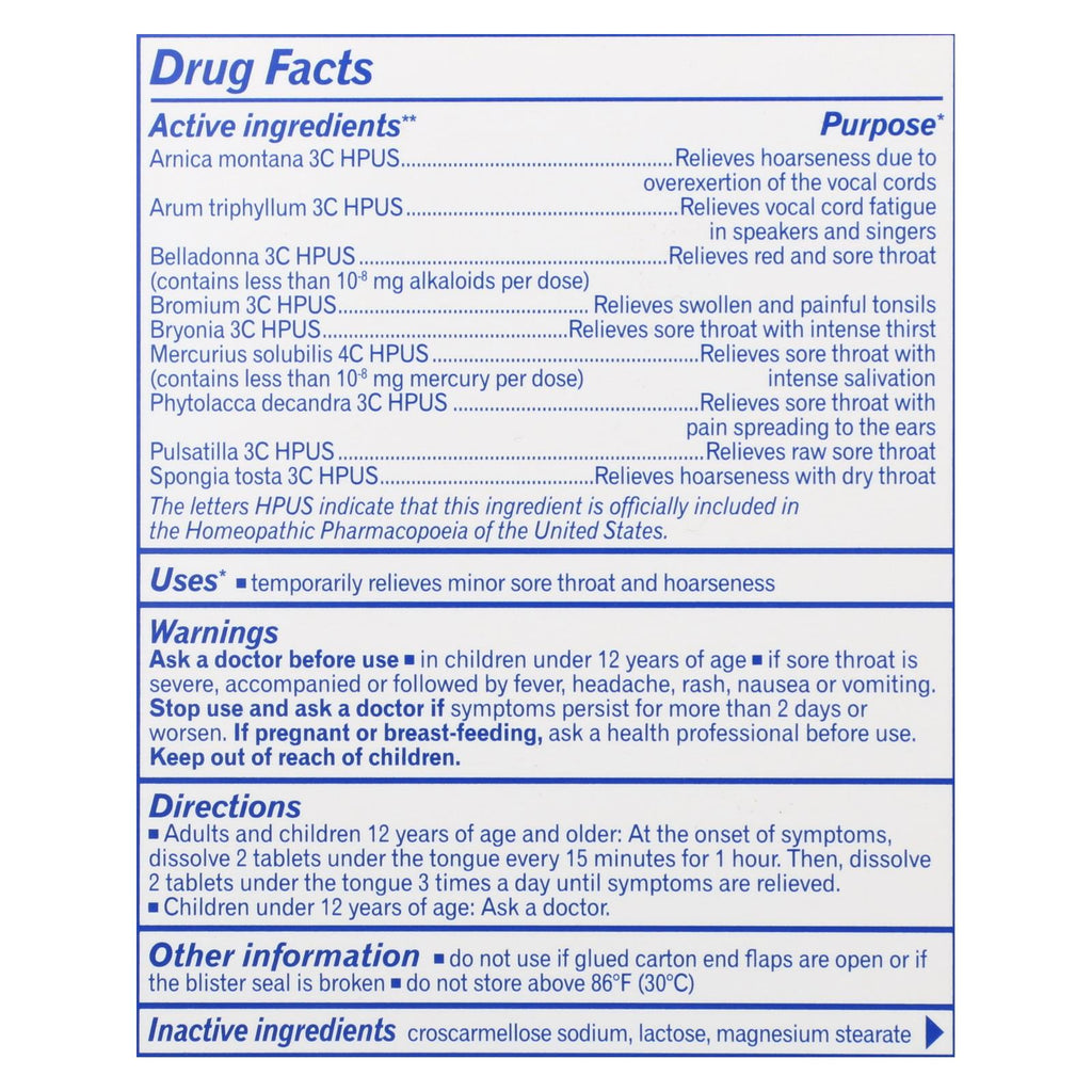 Boiron - Throatcalm - 60 TAB