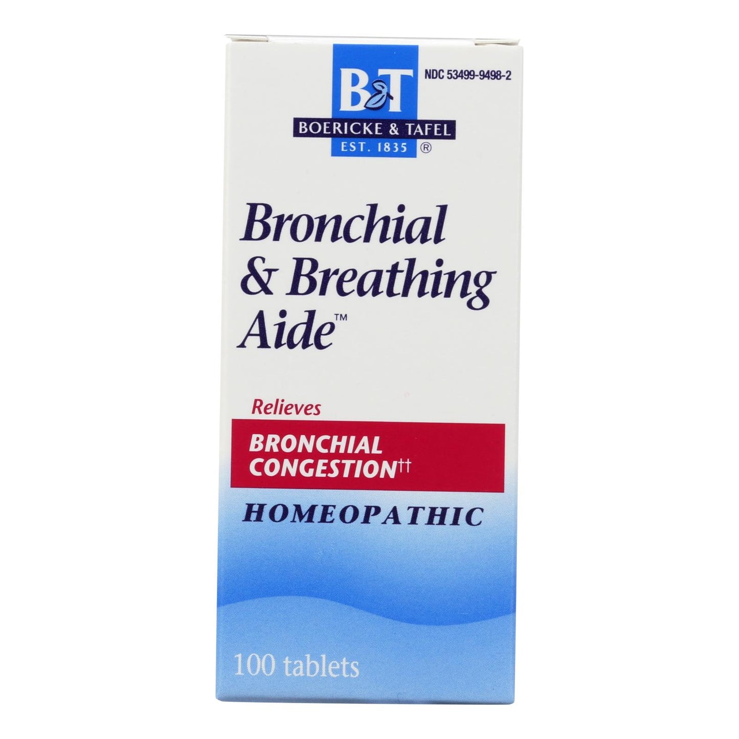 Boericke and Tafel - Bronchitis and Asthma Aide - 100 Tablets
