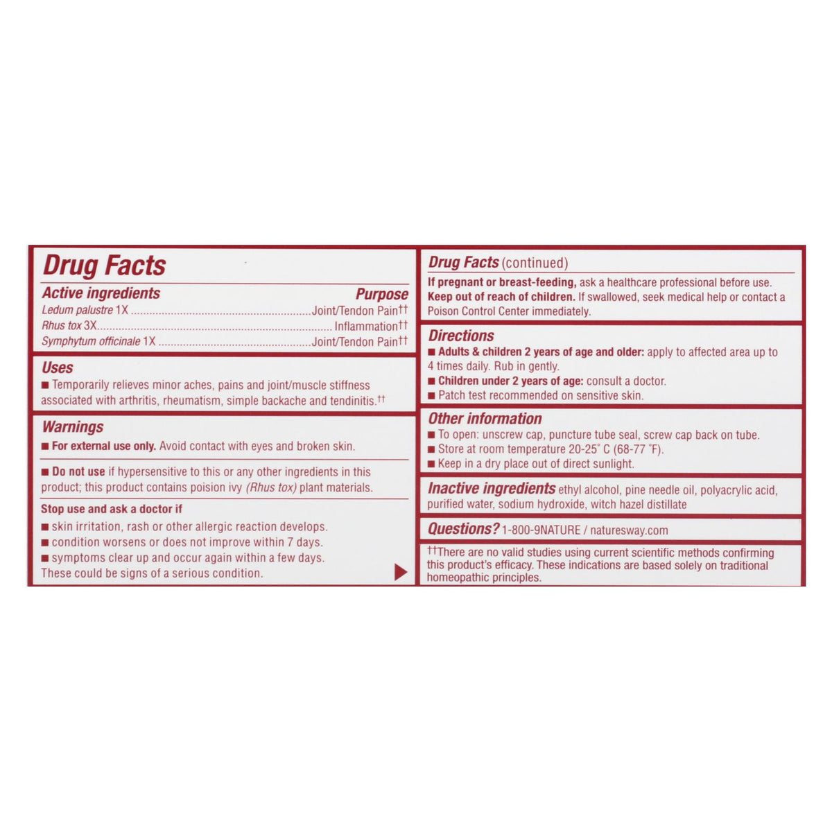 Boericke and Tafel - Triflora Arthritis Gel - 2.75 oz