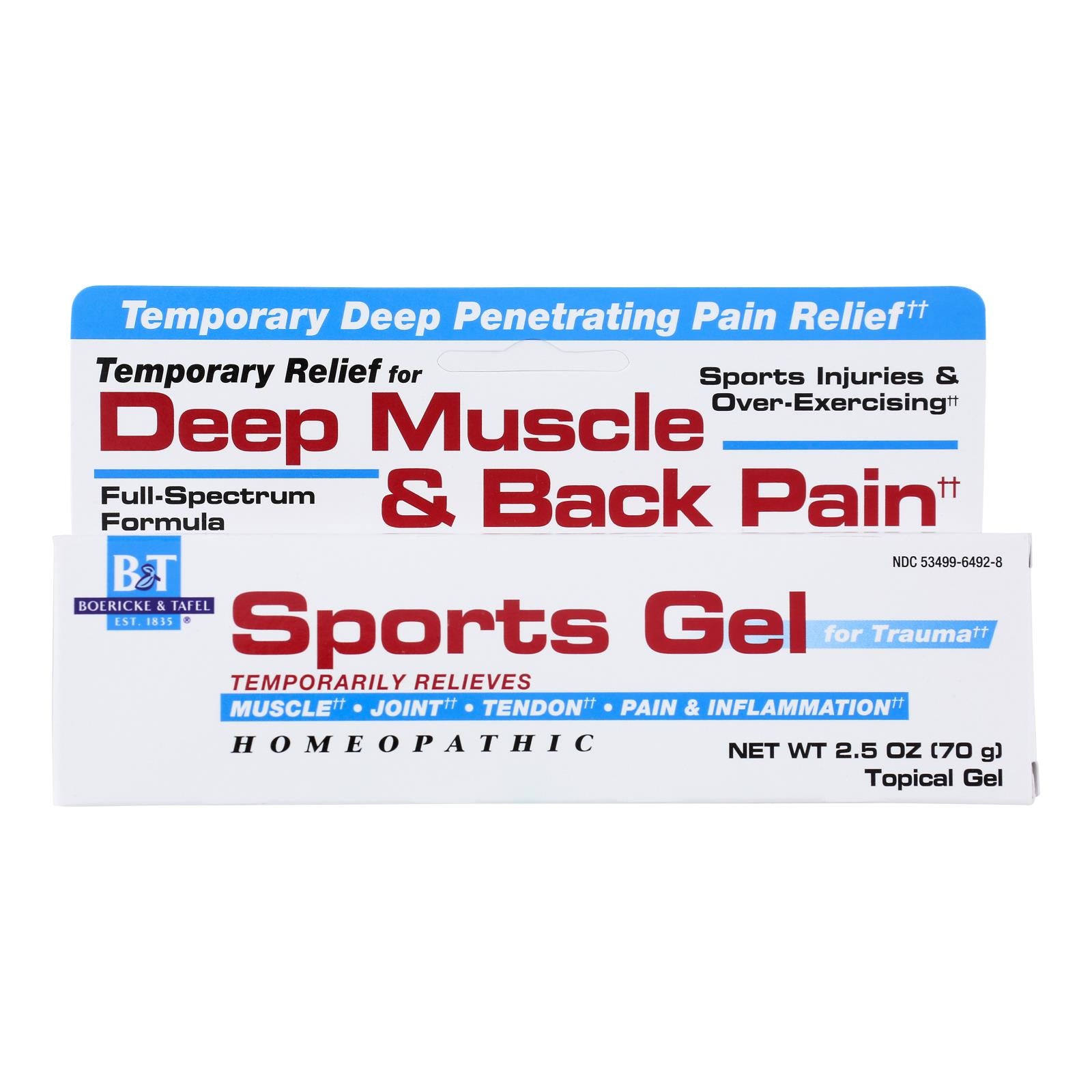 Boericke and Tafel - Sports Gel - 2.5 oz
