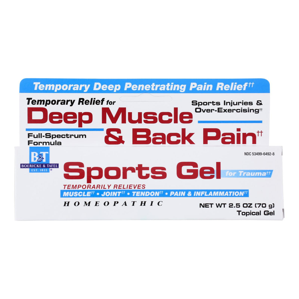 Boericke and Tafel - Sports Gel - 2.5 oz