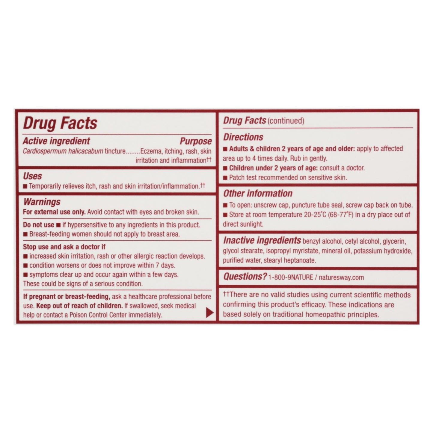 Boericke and Tafel - Florasone Itches and Rashes Cream - 1 oz