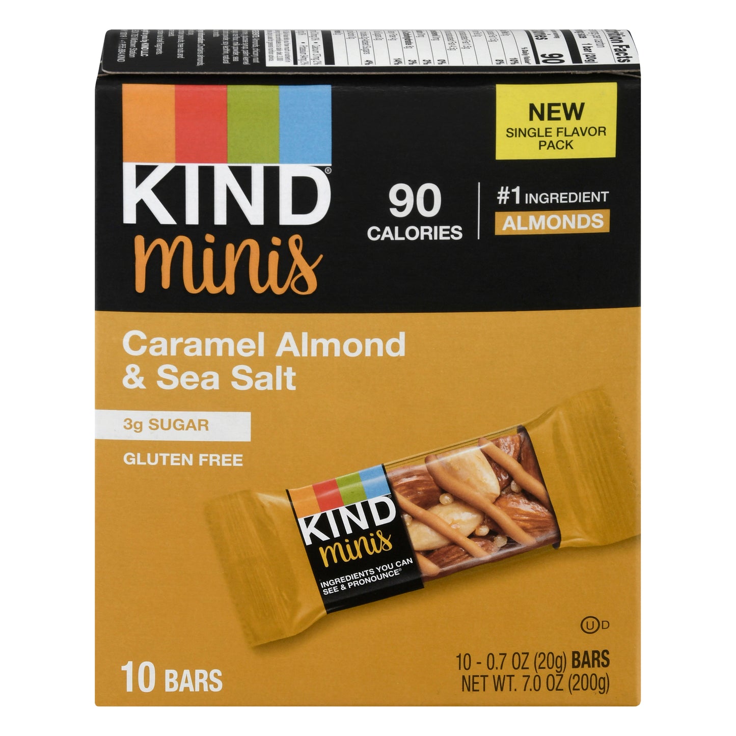 Kind - Bar Mini Caramel Almond Sea Salt - Case of 8-10/.7 OZ