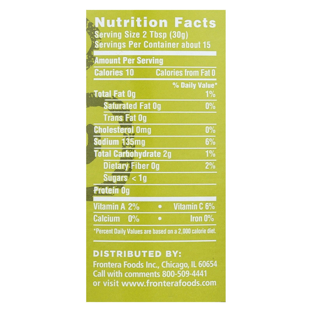 Frontera Foods Tomatillo Salsa - Tomatillo - Case of 6 - 16 oz.