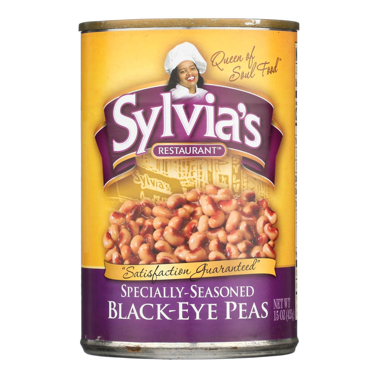 Sylvia's Black Eye Peas - Seasoned - Case of 12 - 15 oz.