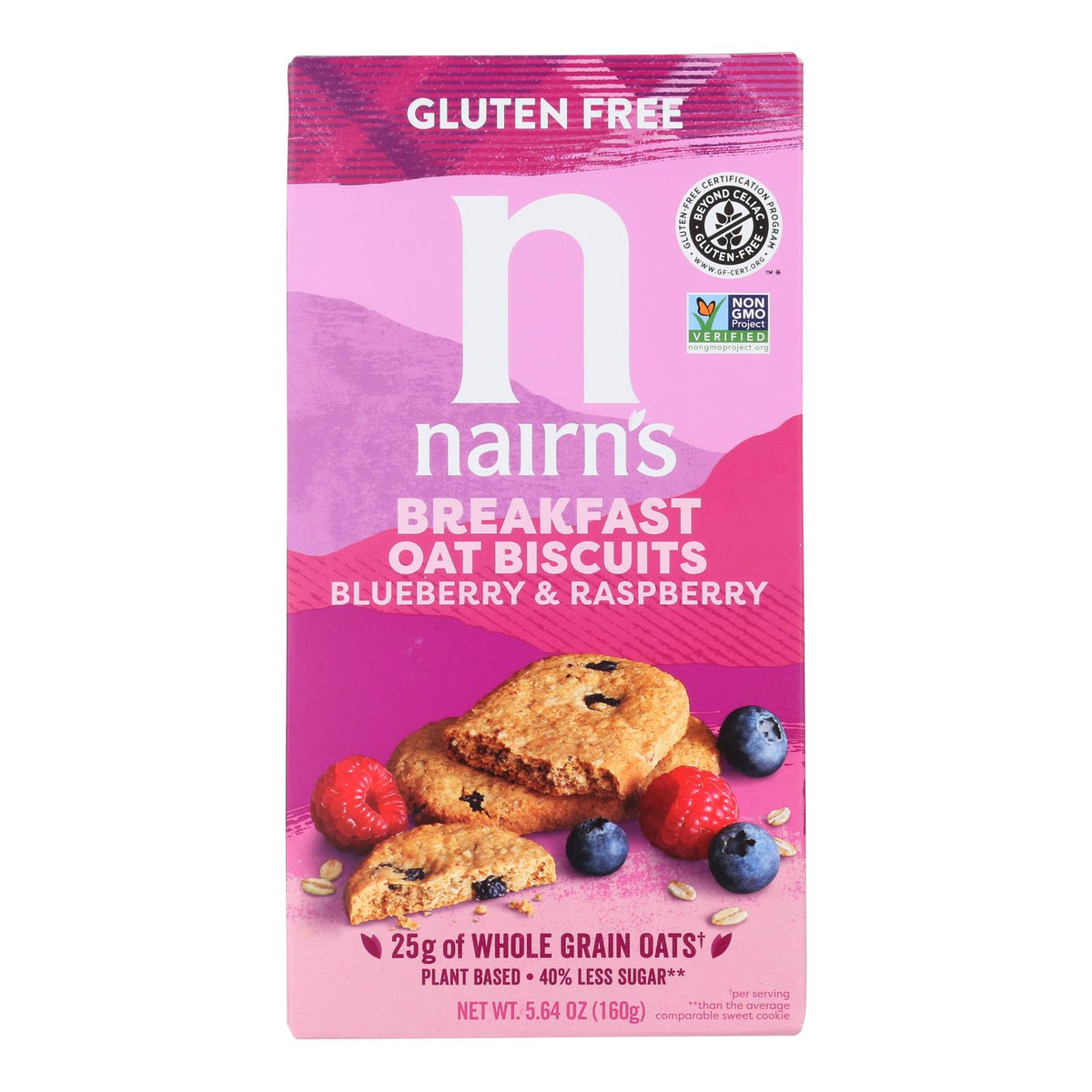Nairn's - Biscuits Bluberry & Raspberry - Case of 6-5.64 OZ