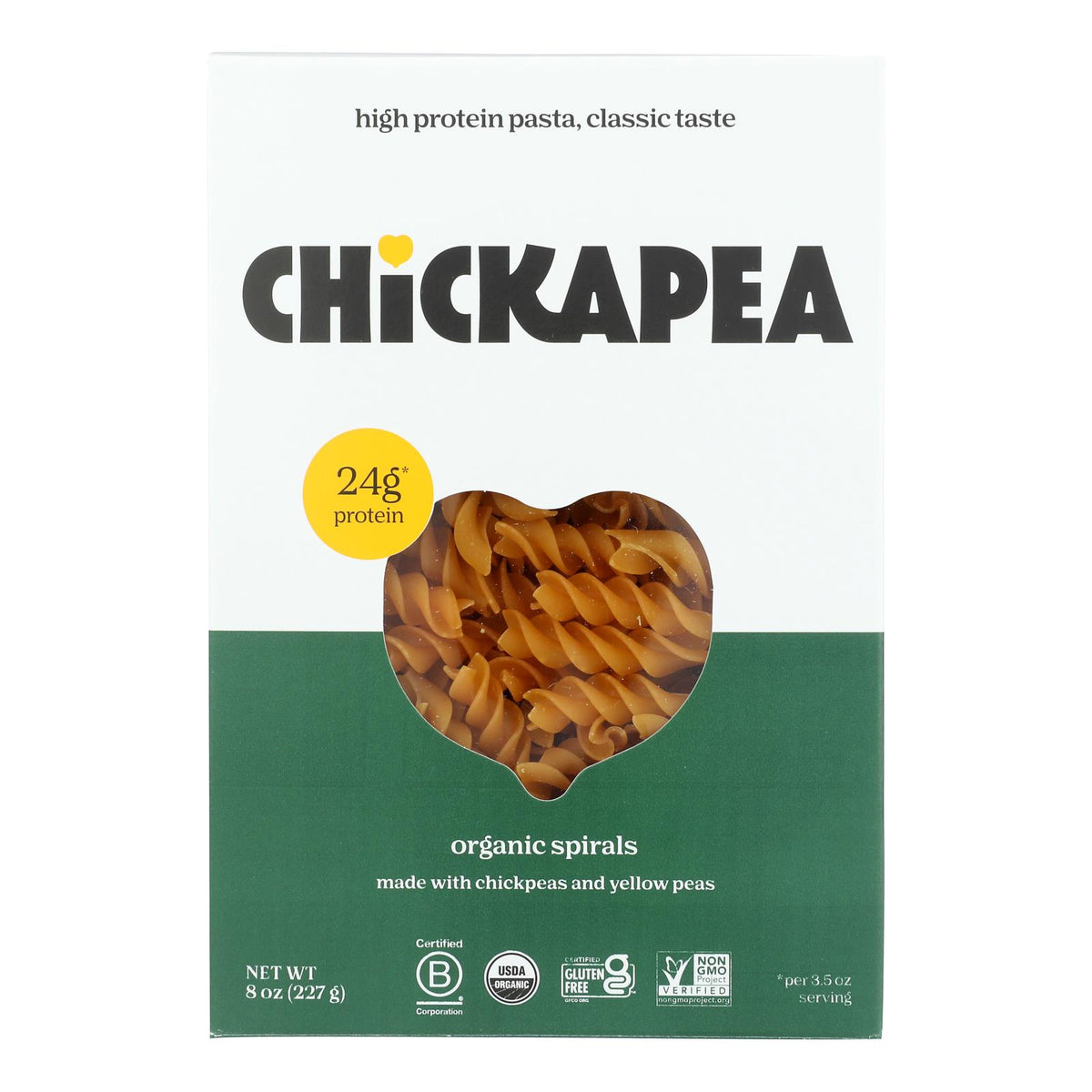 Chickapea Pasta - Pasta - Spirals - Case of 6 - 8 oz.