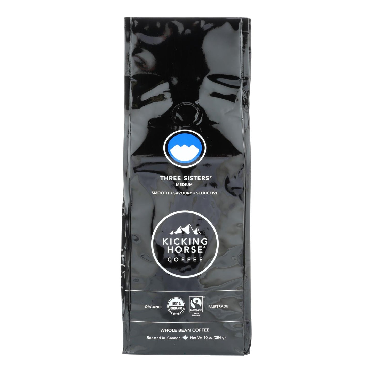 Kicking Horse Coffee - Organic - Whole Bean - Three Sisters - Medium Roast - 10 oz - case of 6