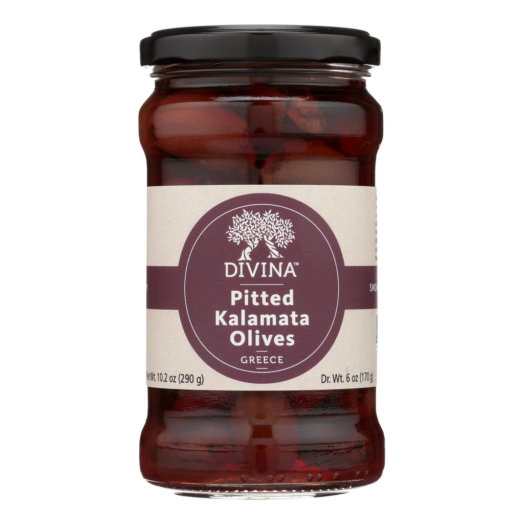 Divina - Organic Pitted Kalamata Olives - Case of 6 - 6 oz.