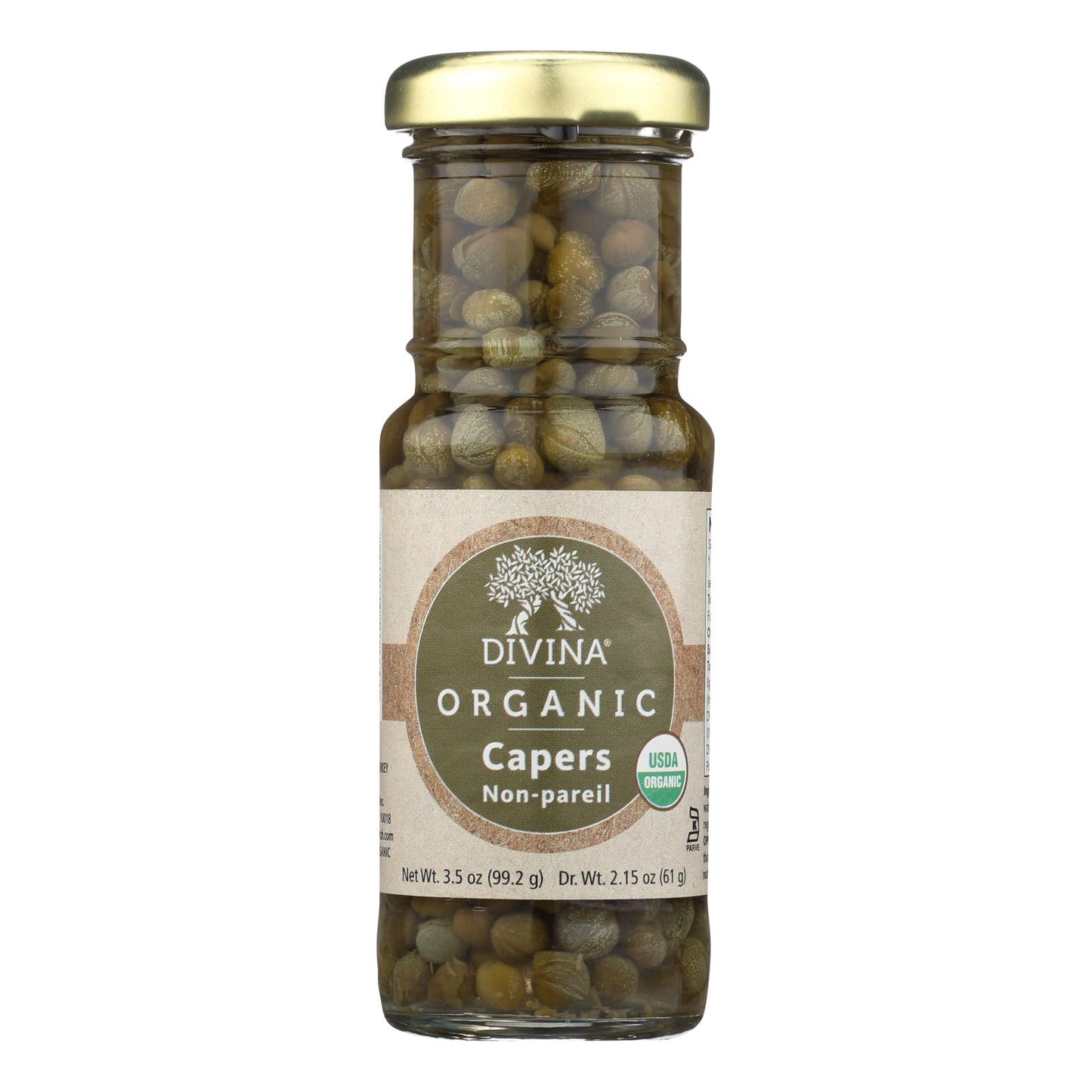 Divina Organic Capers - Case of 12 - 3.5 OZ