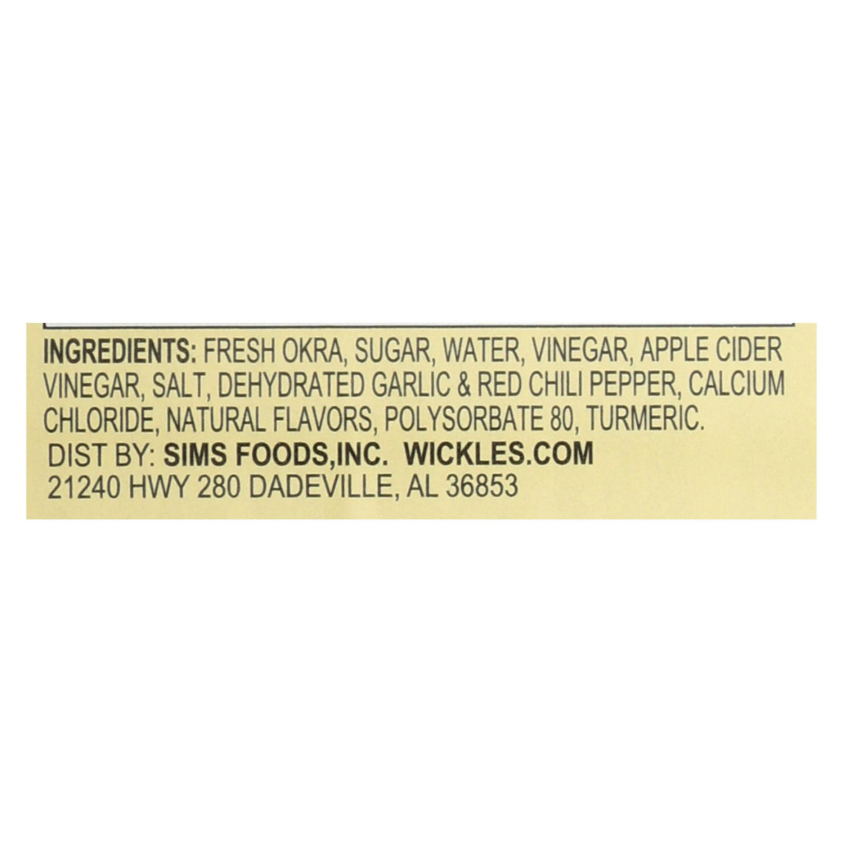 Wickles Wicked Okra  - Case of 6 - 16 FZ