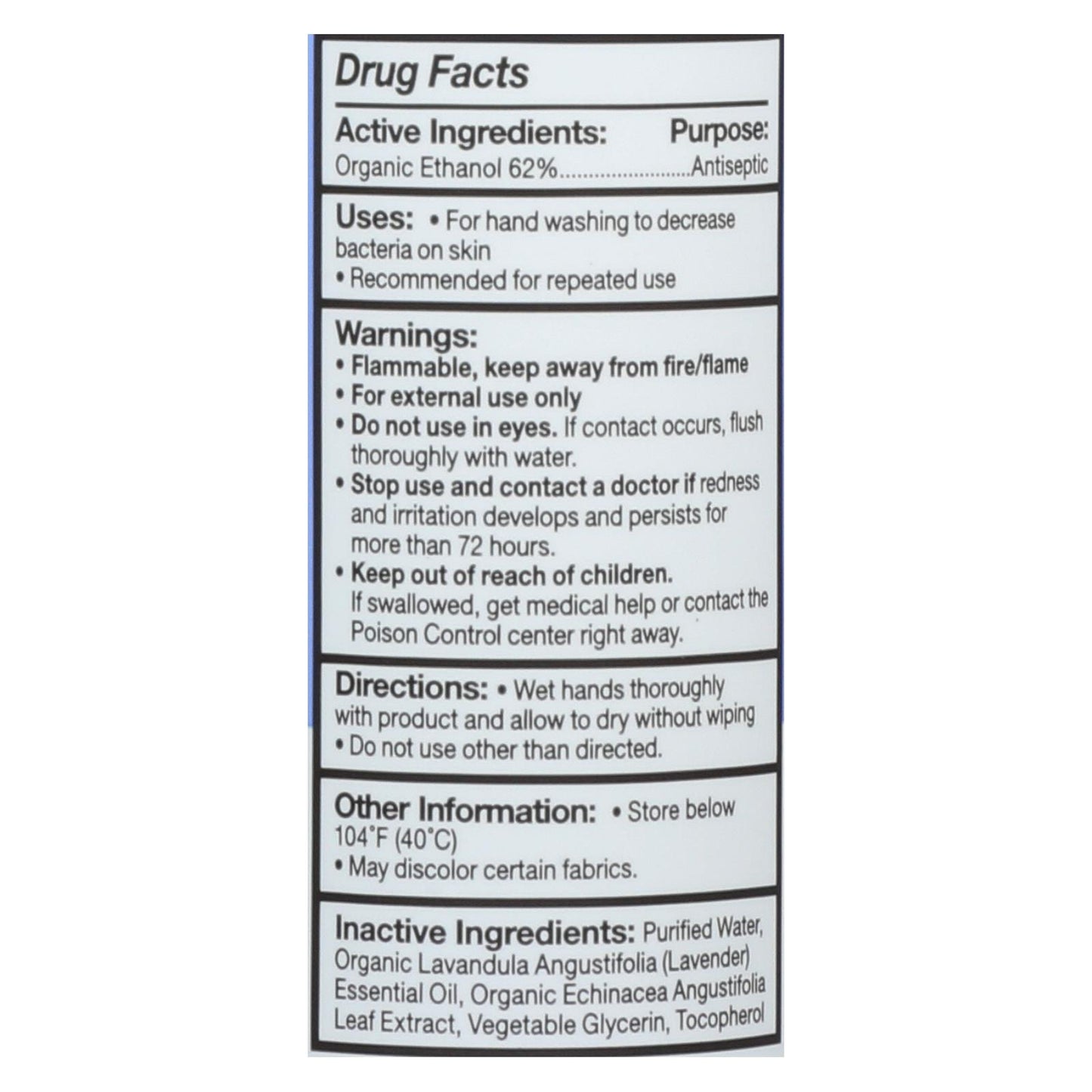EO Products - Hand Sanitizer Spray - Lavender - 2 fl oz - Case of 6