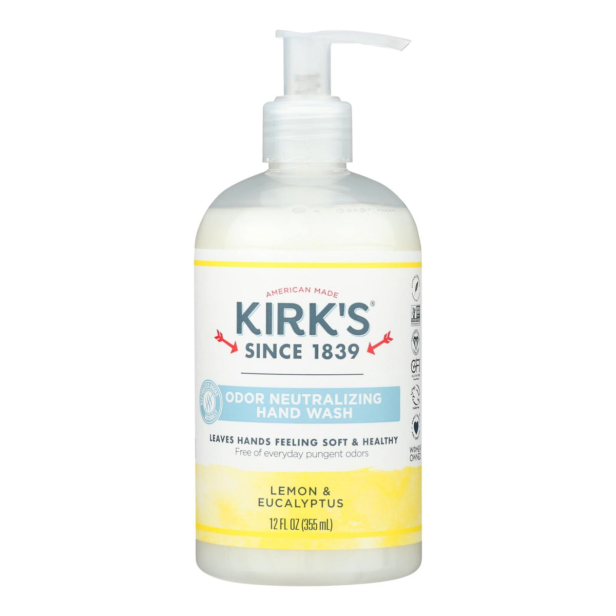 Kirk's Natural - Hand Soap Lemon Eucalyptus - 12 FZ