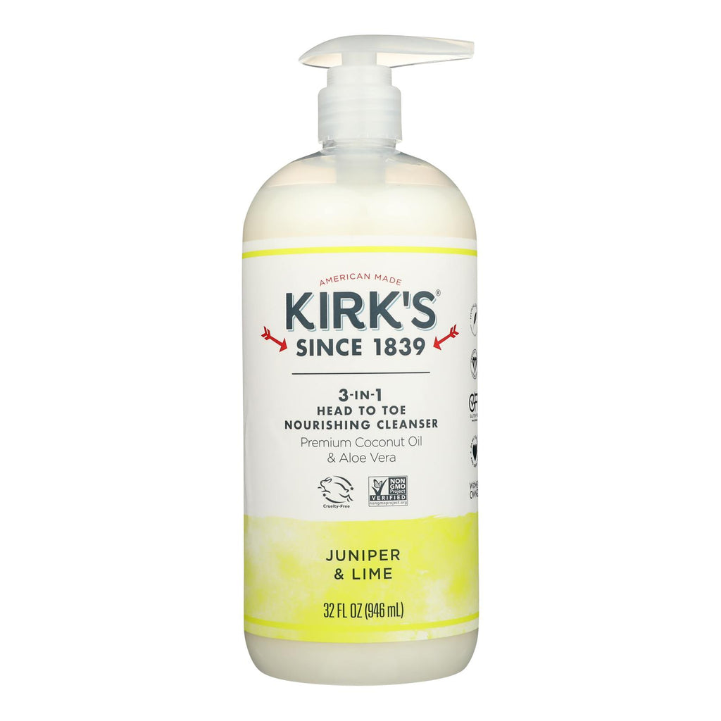 Kirk's Natural - 3-in-1 Cleanser Juniper Lime - 32 FZ