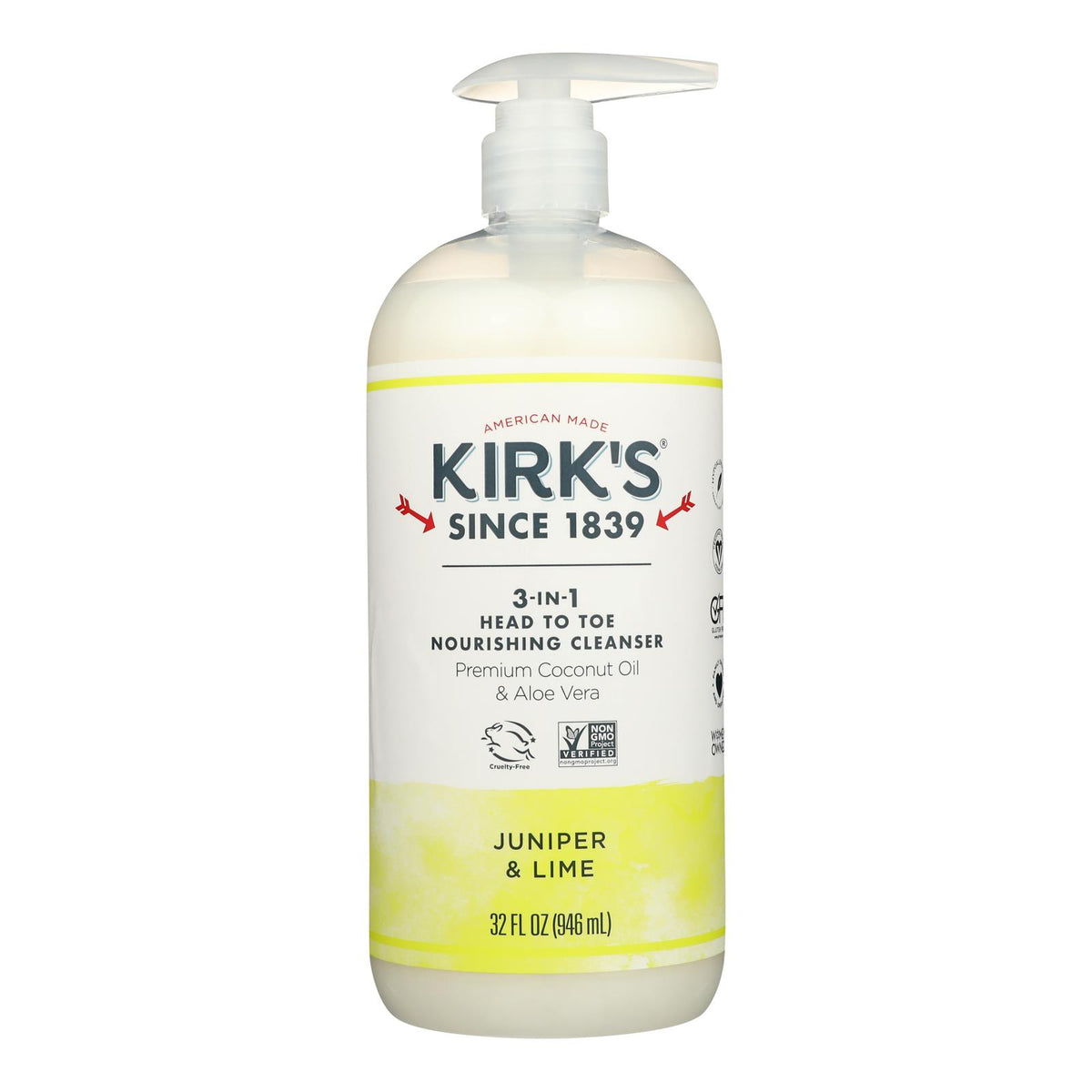Kirk's Natural - 3-in-1 Cleanser Juniper Lime - 32 FZ