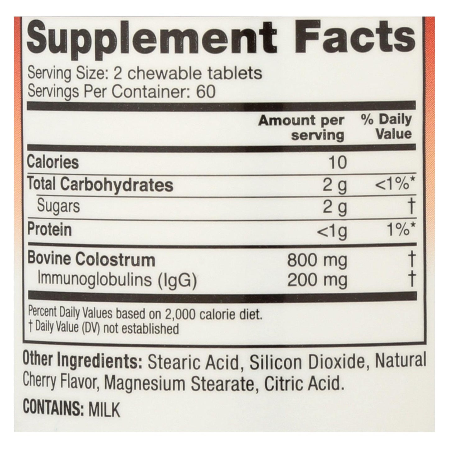 Symbiotics Colostrum Plus Wild Cherry - 1 g - 120 Chewables