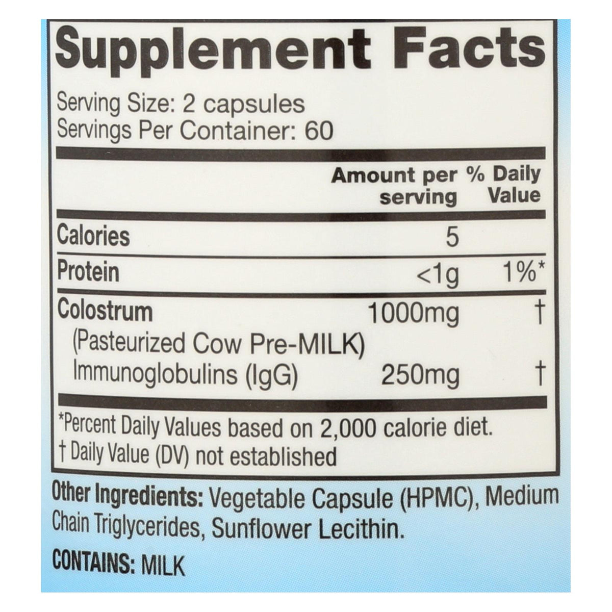 Symbiotics Colostrum Plus - 480 mg - 120 Capsules
