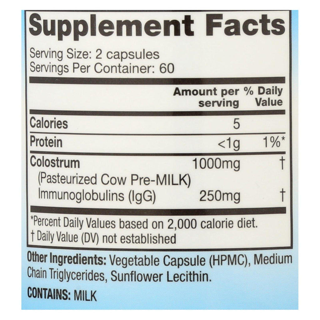 Symbiotics Colostrum Plus - 480 mg - 120 Capsules