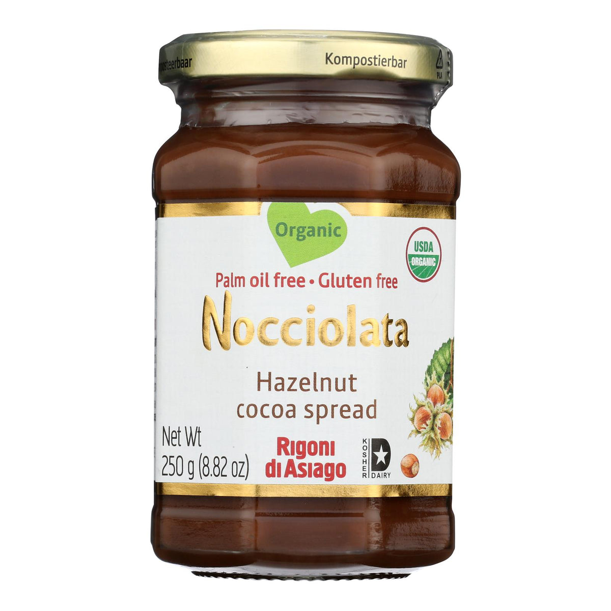 Nocciolata - Spread Organic Hazelnut Cocoa - Case of 6-8.82 Ounces