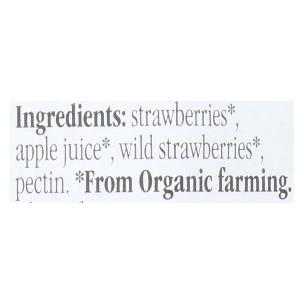 Fiordifrutta Organic Fruit Spread Strawberry - Fruit Spread Strawberry - Case of 6 - 8.82 oz.