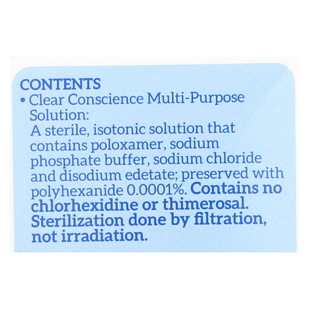 Clear Conscience Multi Purpose Contact Lens Solution - 12 oz
