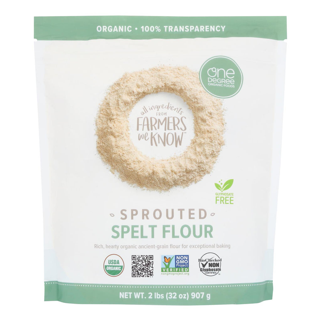One Degree Organic Foods Sprouted Spelt Flour - Organic - Case of 6 - 32 oz.