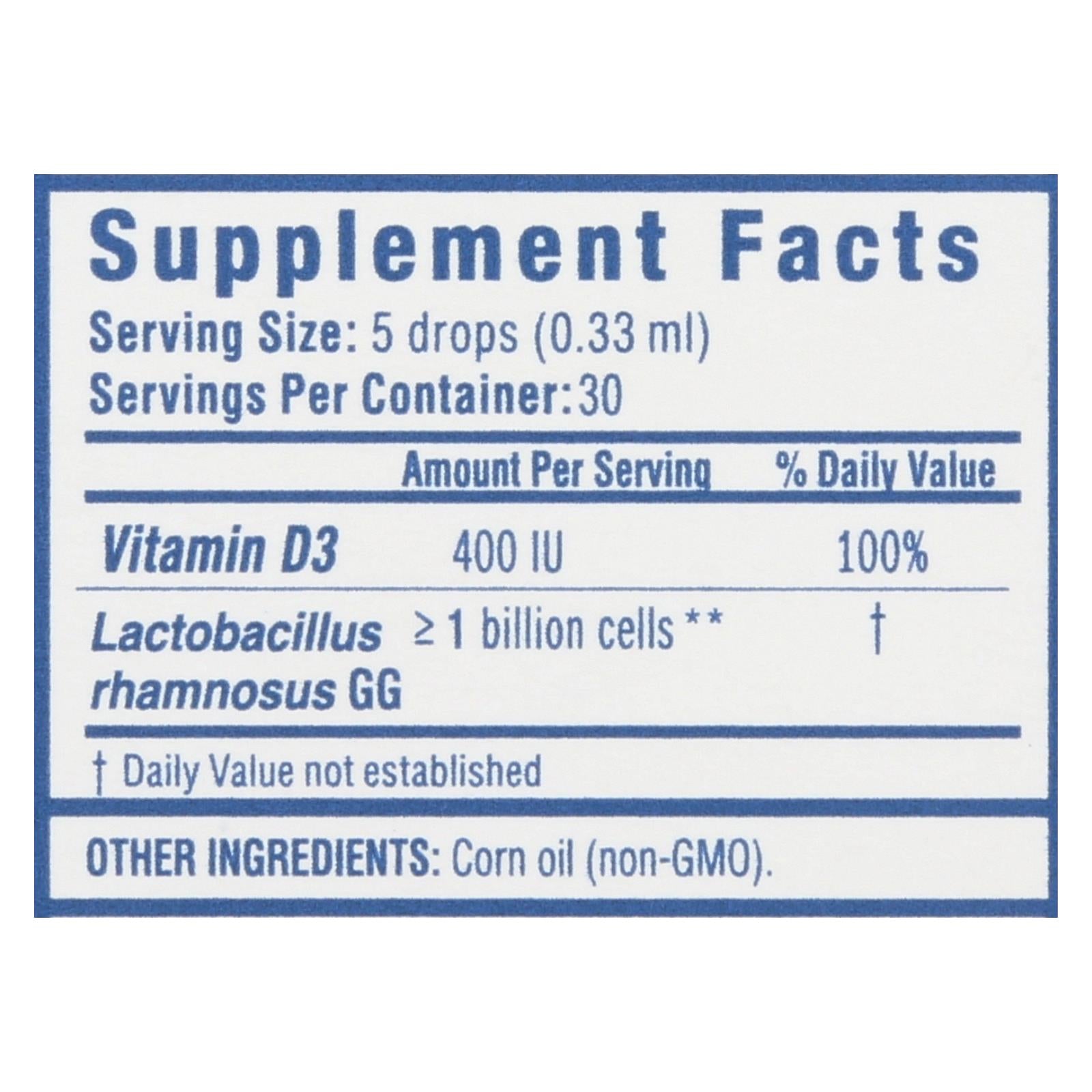Mommy's Bliss Probiotic Drops + Vitamin D  - 1 Each - .34 FZ