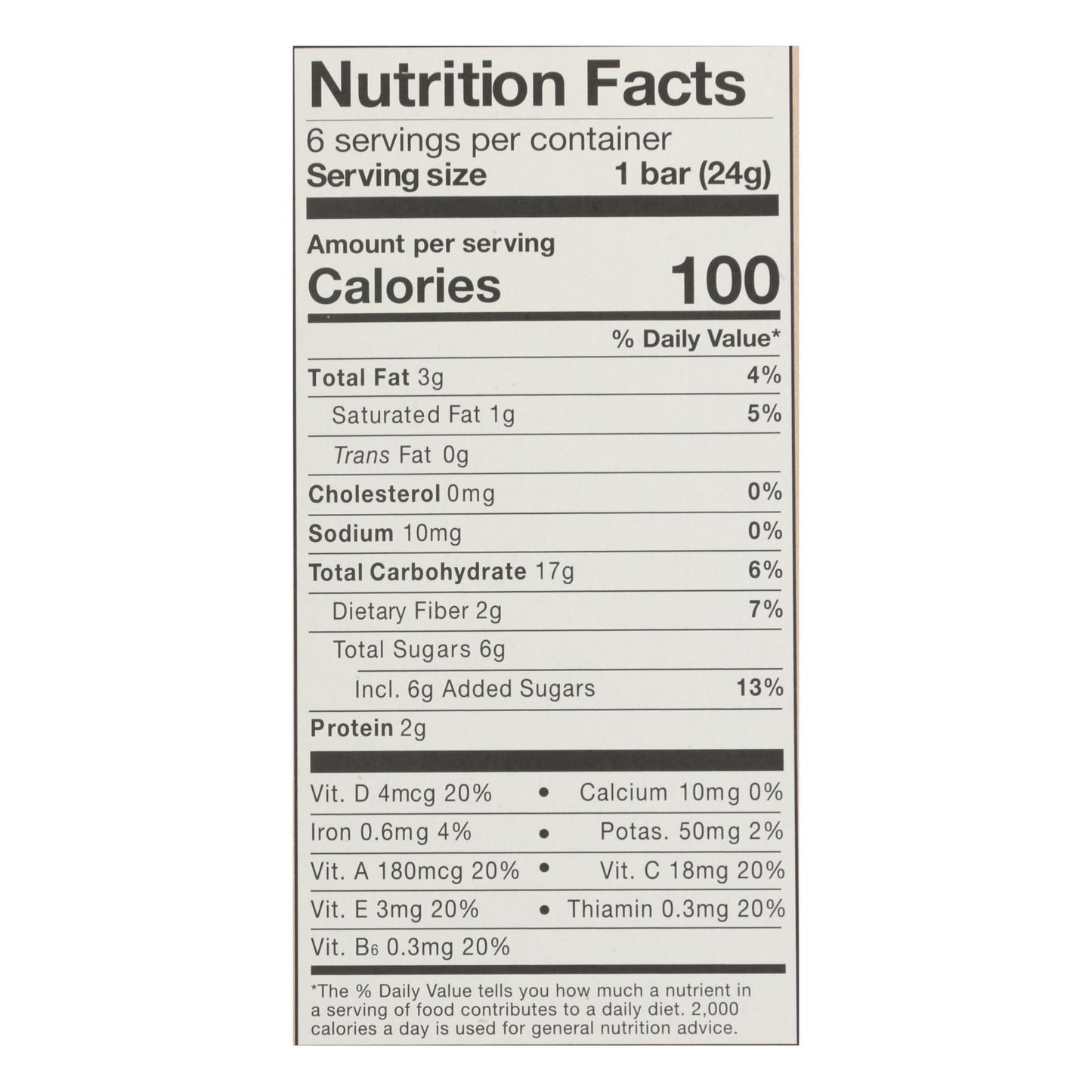 Made Good Granola Bar - Chocolate Chip - Case of 6 - 5 oz.
