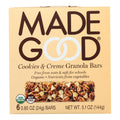 Made Good, Organic Granola Bar Cookies & Cream, Case Of 6, 6/.85 oz