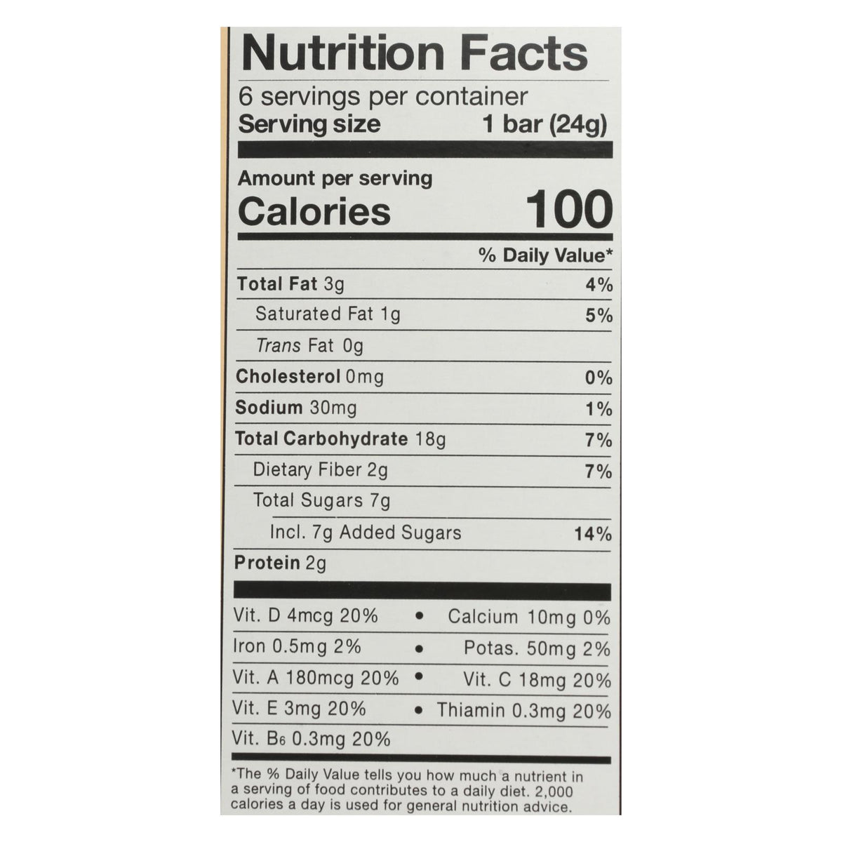 Made Good, Organic Granola Bar Cookies & Cream, Case Of 6, 6/.85 oz