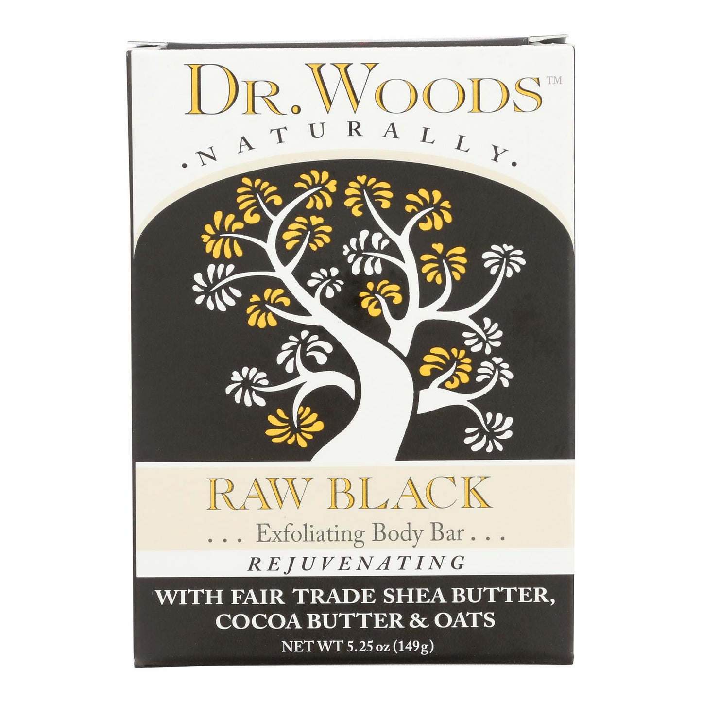 Dr. Woods Bar Soap Raw Black - 5.25 oz