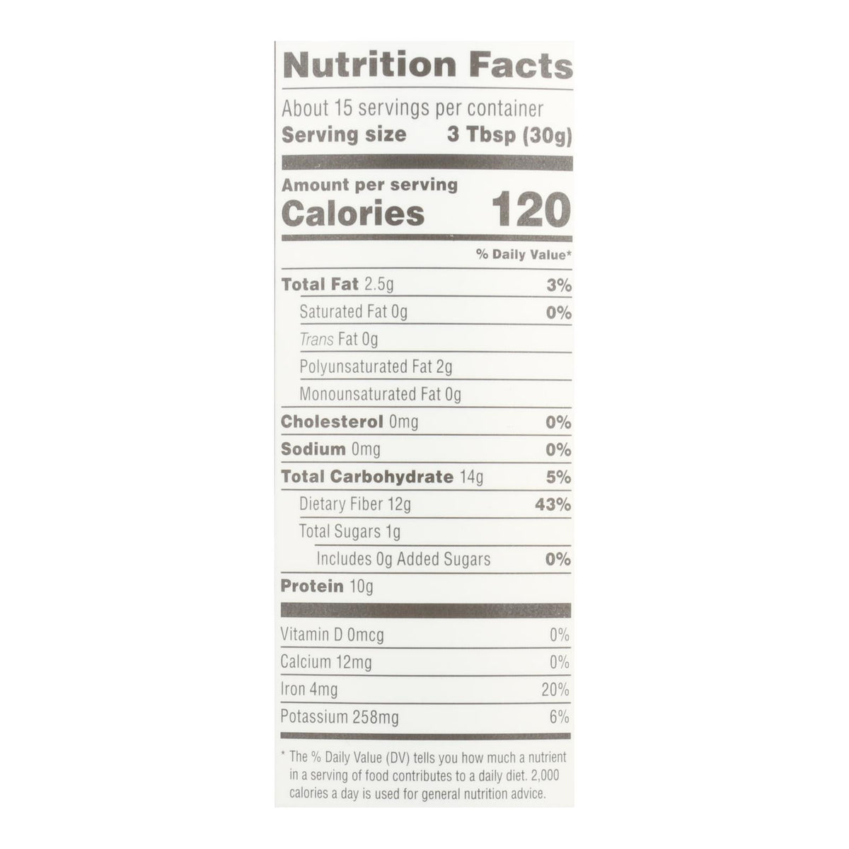Nutiva Organic Hemp Protein Hi-Fiber - 16 oz