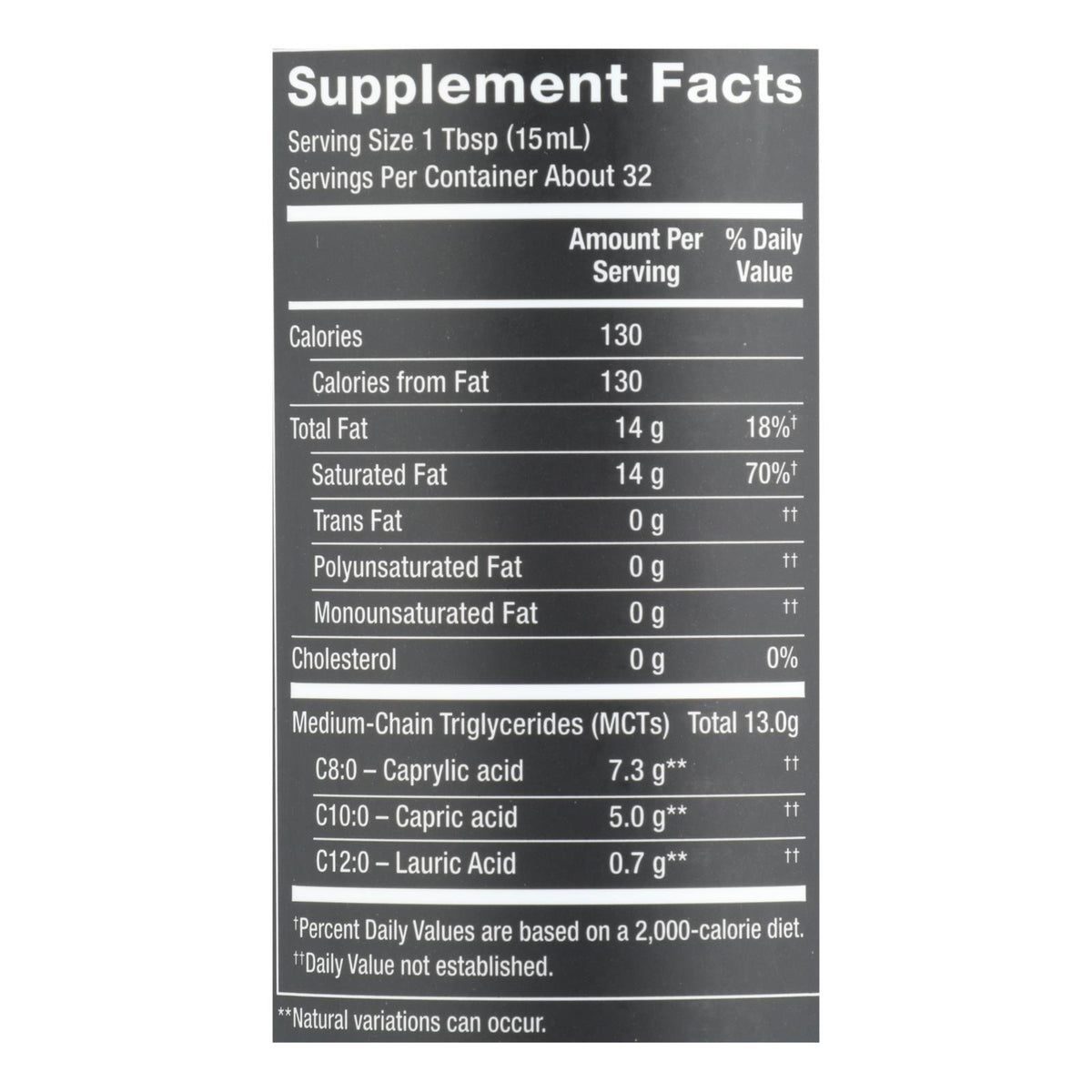 Nutiva 100% Organic Mct Oil - From Coconut - Unflavored - 16 fl oz