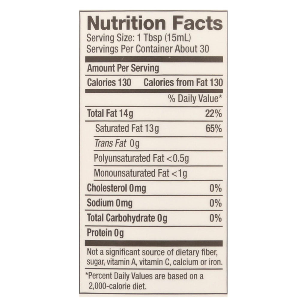 Nutiva Virgin Coconut Oil Organic - 15 fl oz